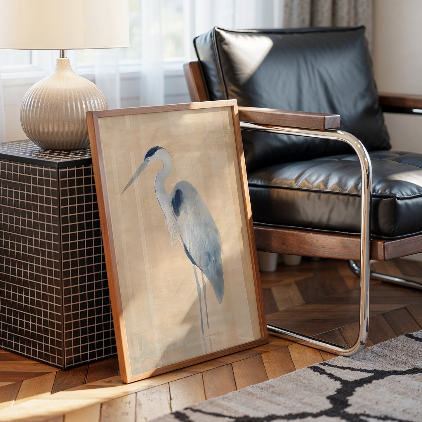 Blue Heron's Morning Meditation Scene