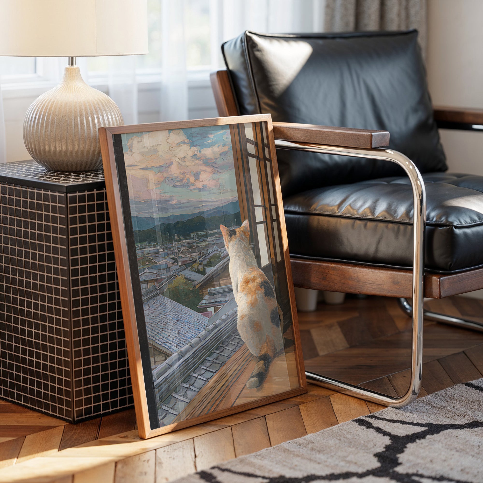 Calico Dreams On Window Ledge