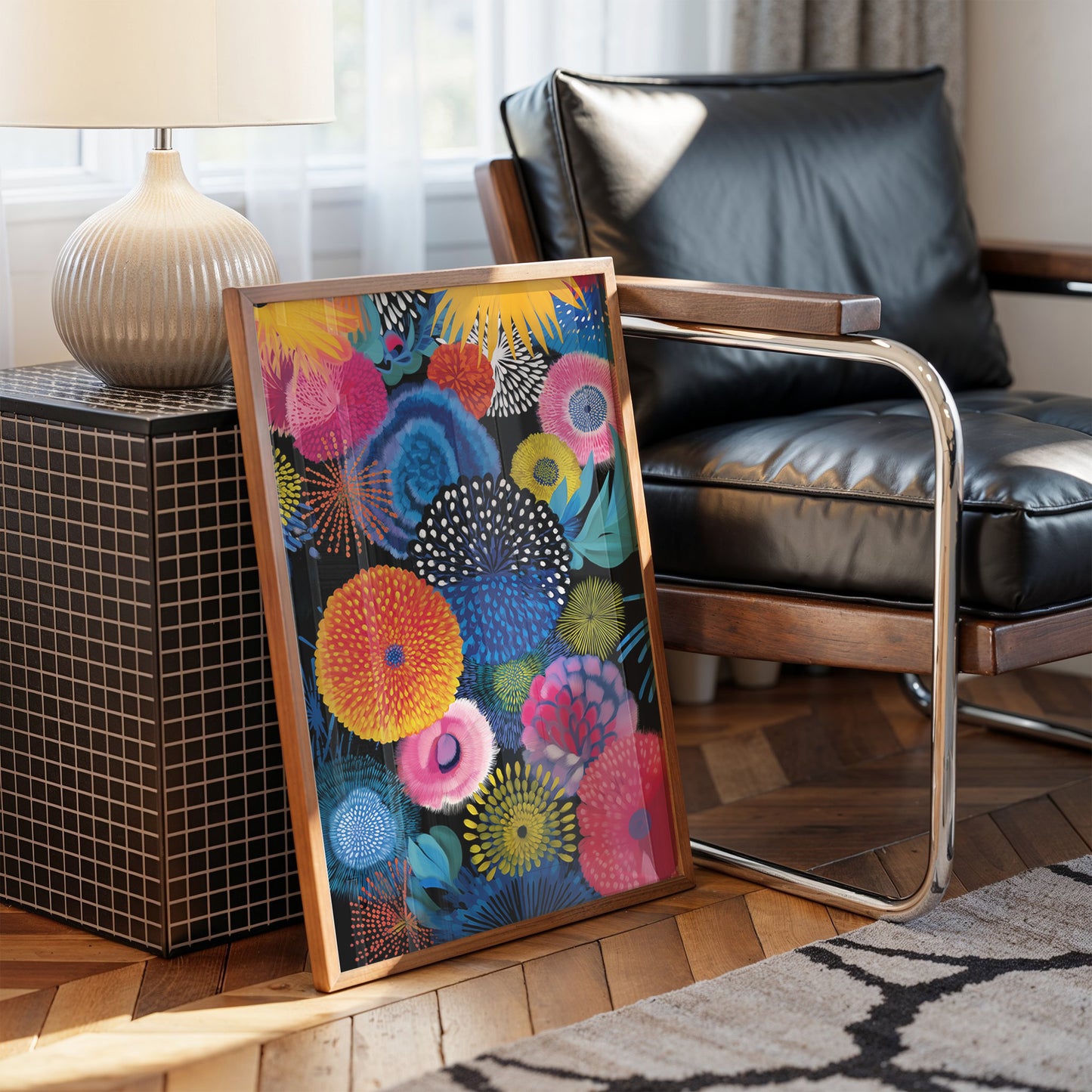 Tropical Blooms Dance At Midnight