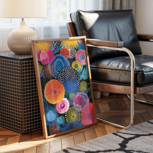 Tropical Blooms Dance At Midnight