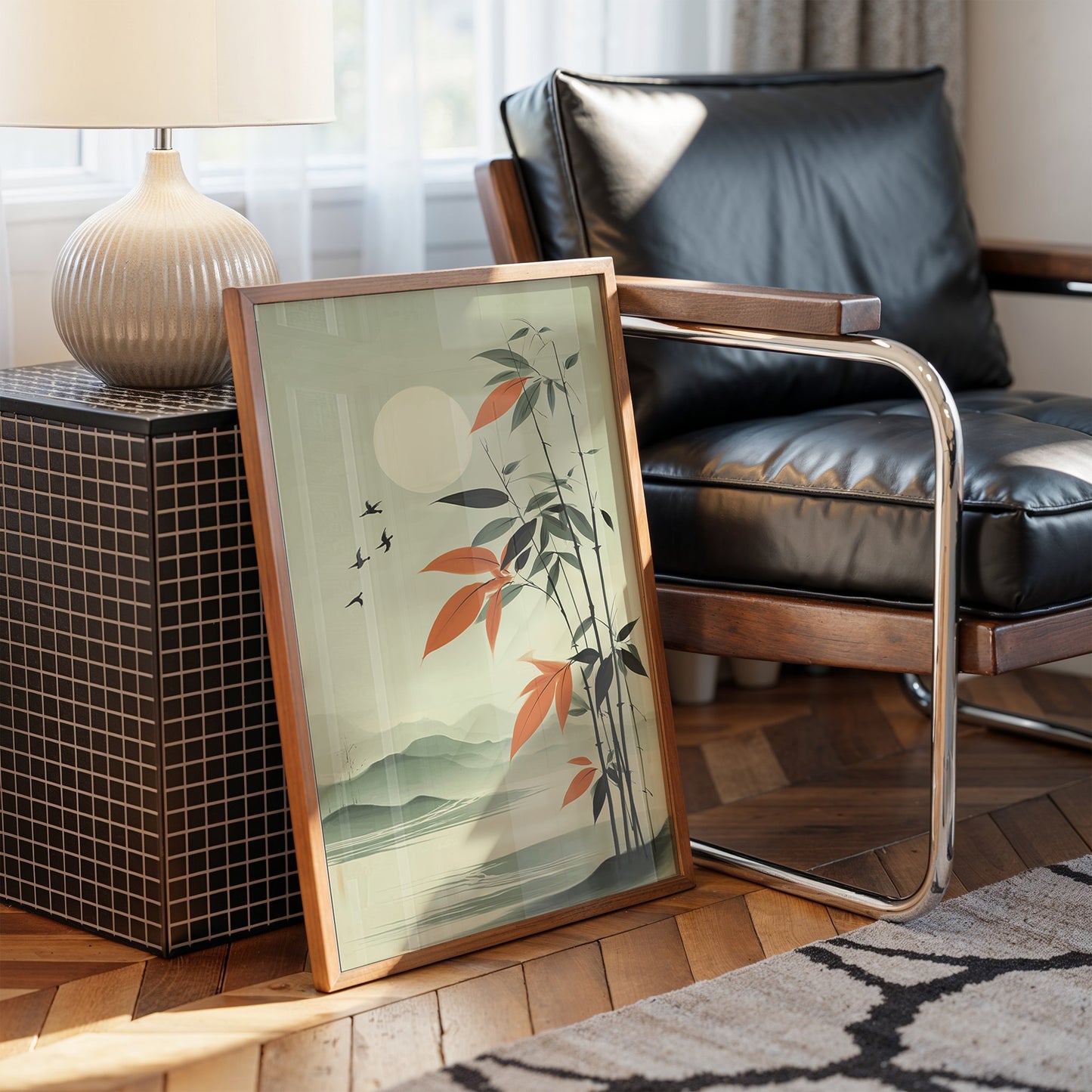 Bamboo Leaves Chase Morning Birds