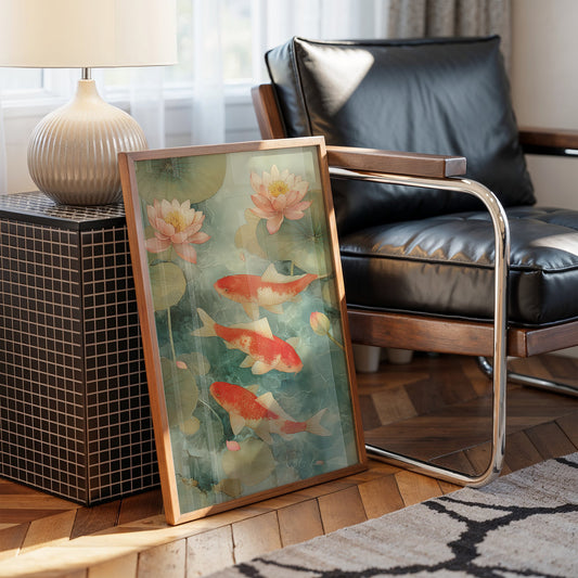 Coral Fish Dance Above City Windows