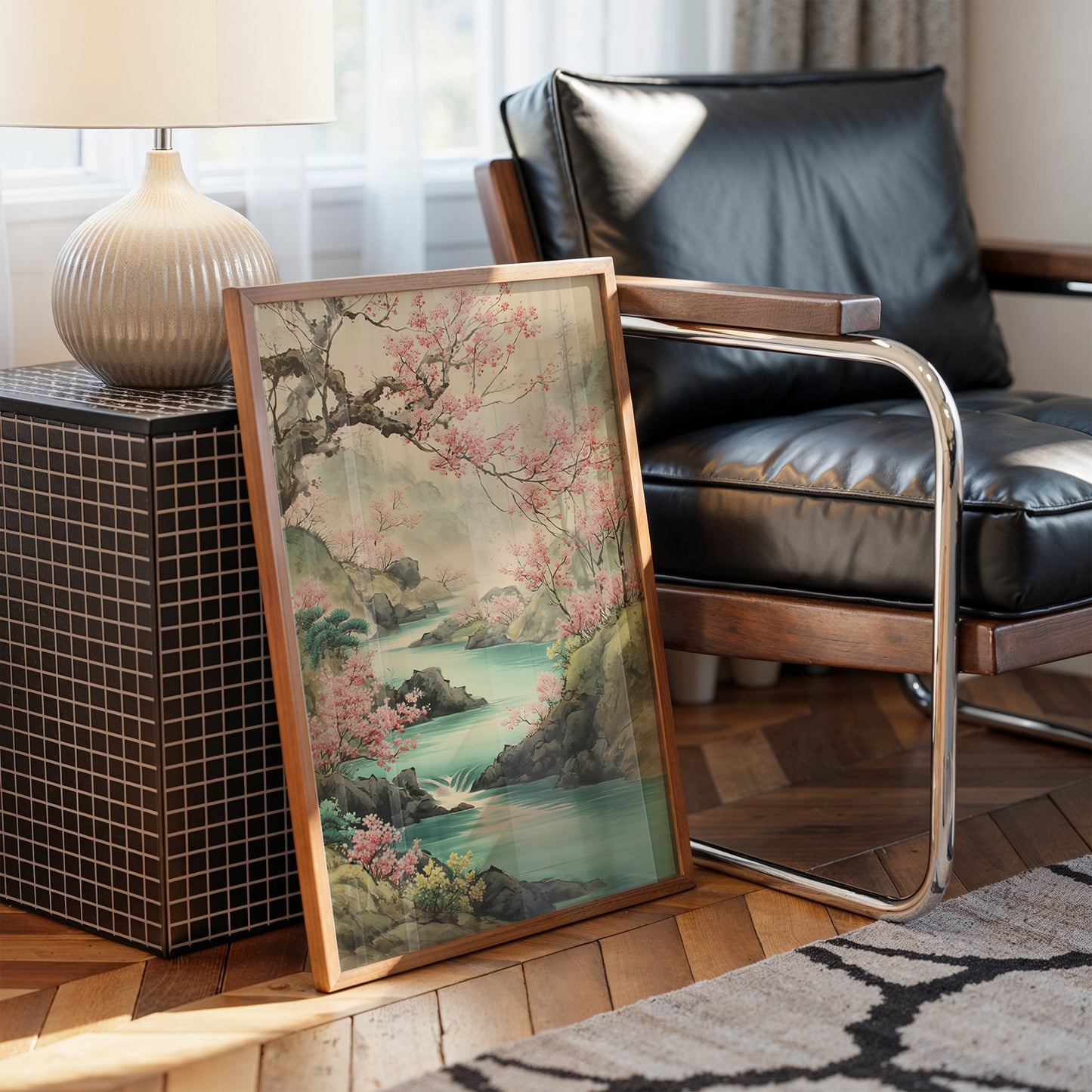 Cherry Blossoms Paint River's Journey