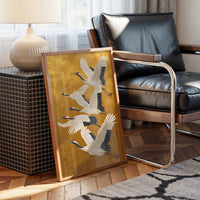 Cranes Dance In Golden Morning