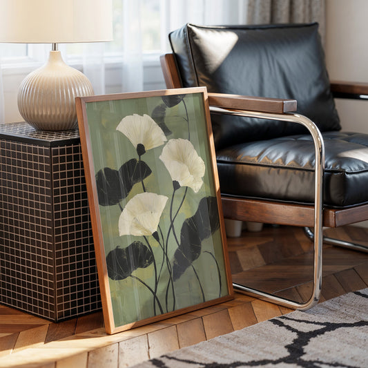 Ivory Petals Dance In Jade