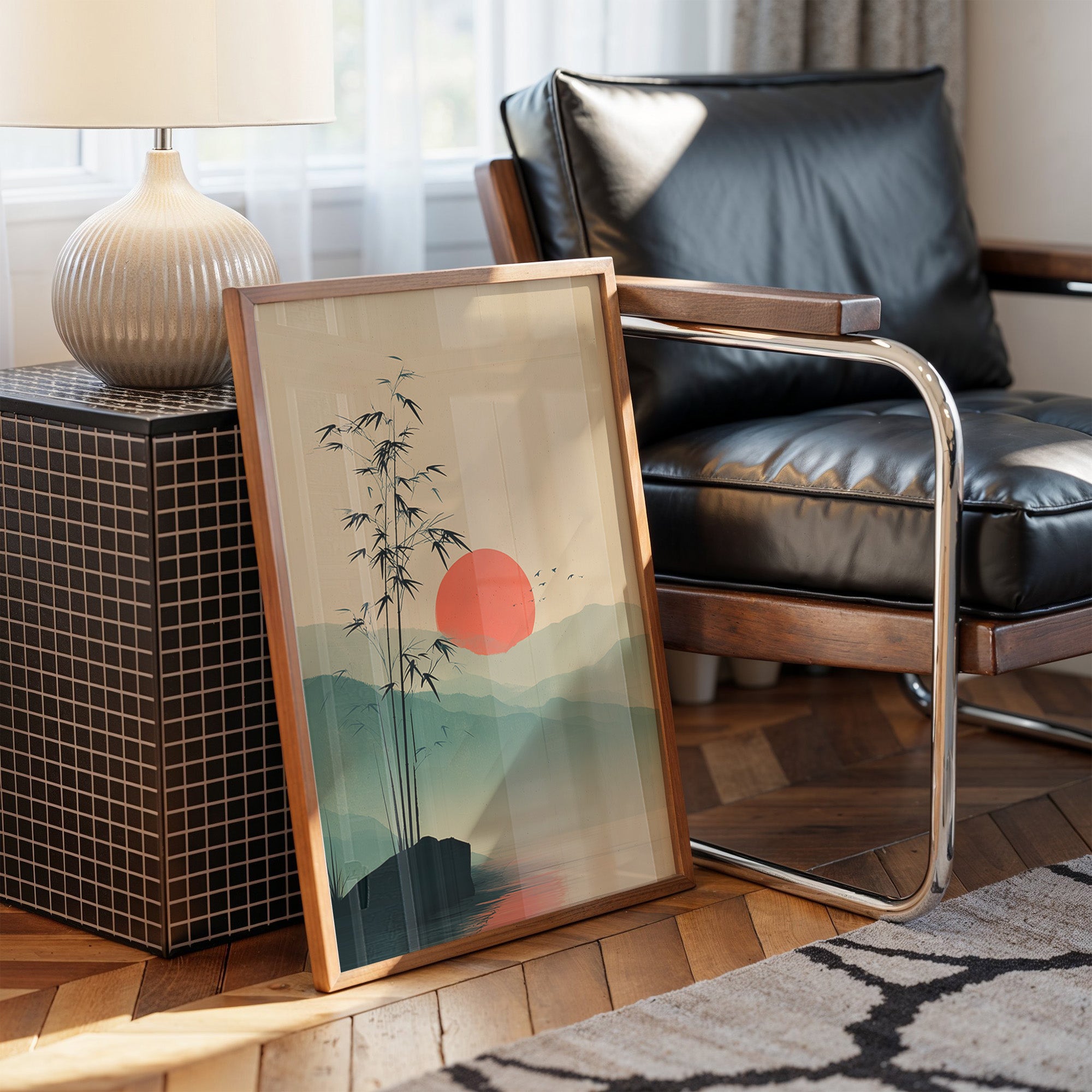 Bamboo Bends Toward Rising Sun