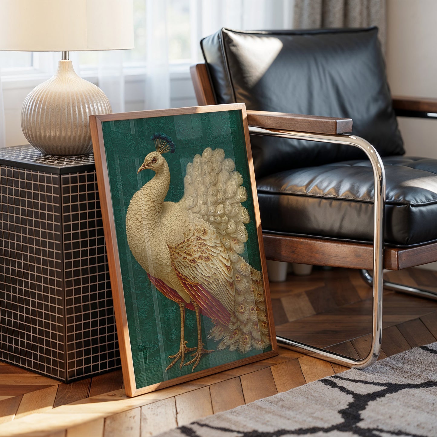 Regal Peacock In Emerald Court