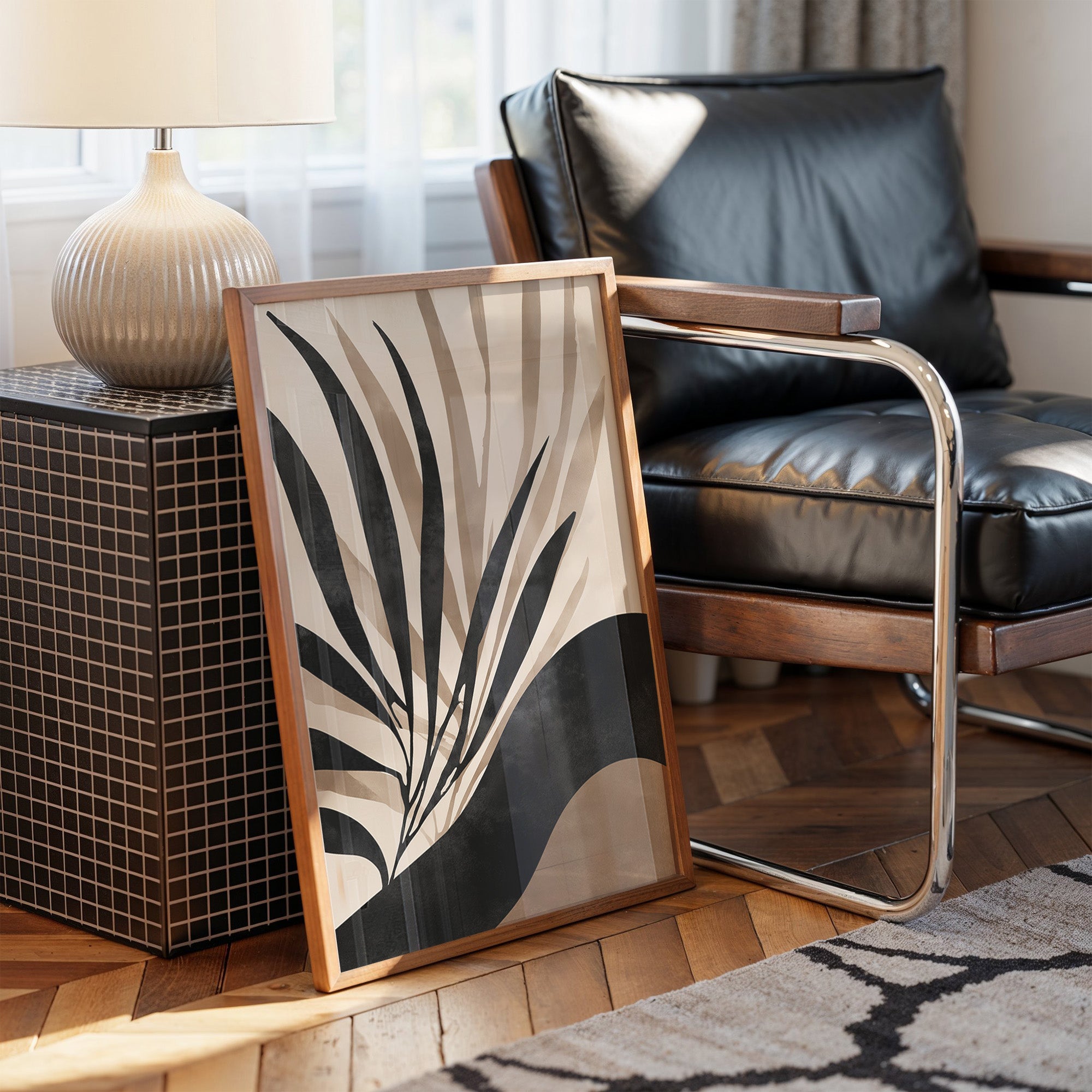 Palm Leaves Draw Modern Lines