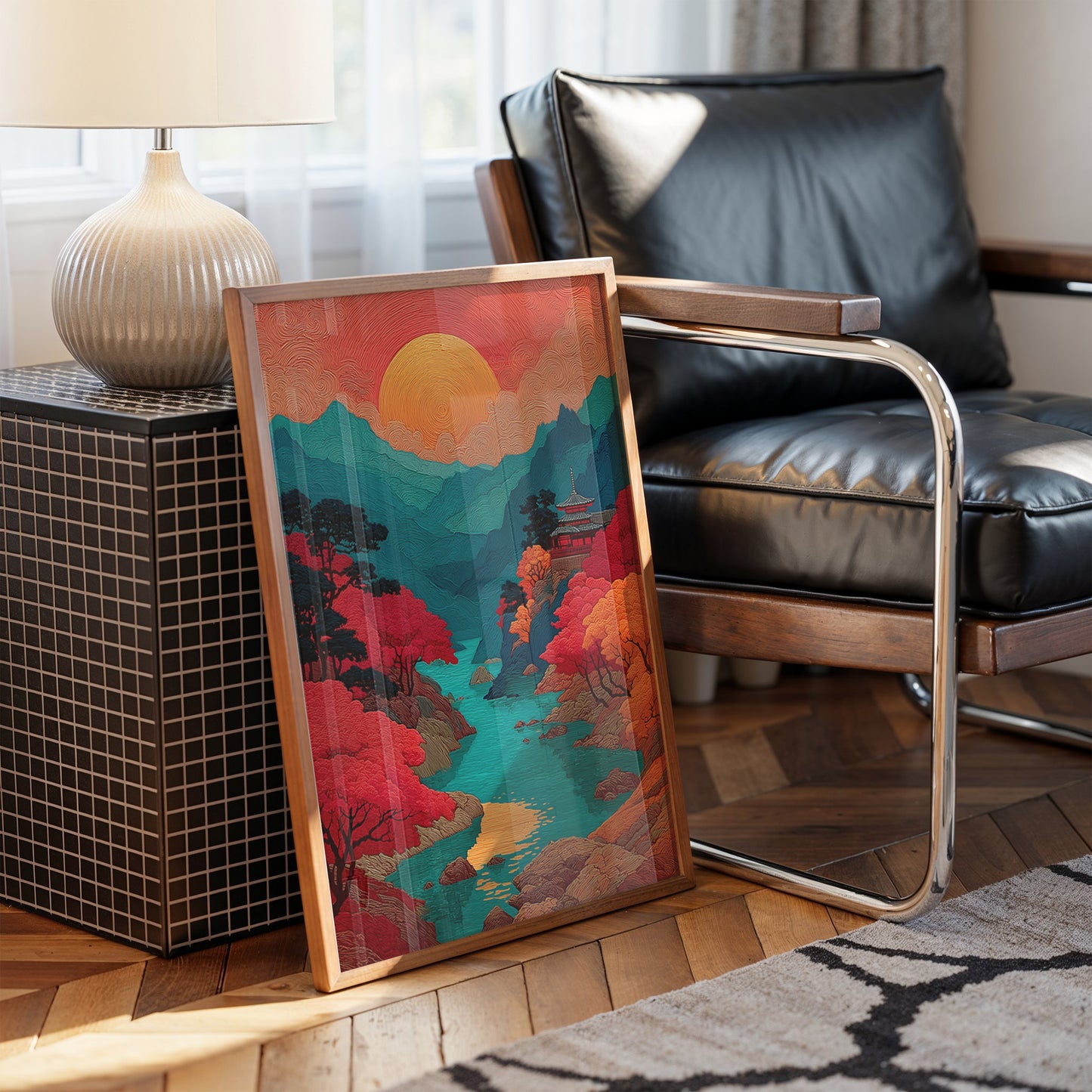 Crimson Rivers Meet Turquoise Mountains