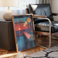 Lanterns Float Above Empty Barstools