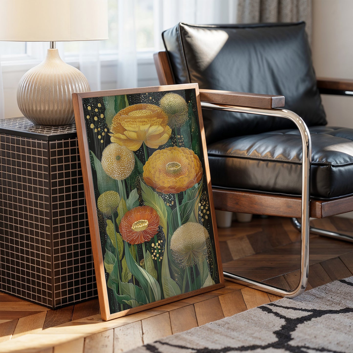 Marigolds Dance Under Starlit Garden