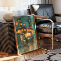 Lanterns Light The Rainy Street