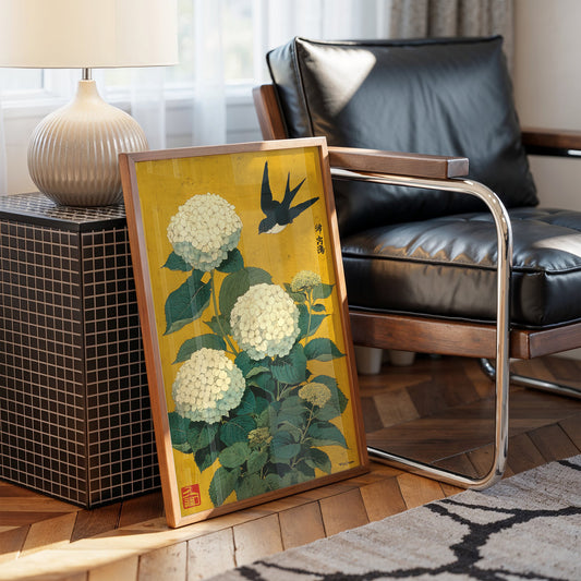 Swallow Songs Meet Summer Hydrangeas