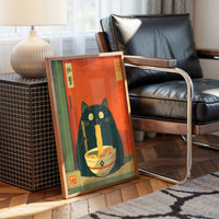 Midnight Ramen With Curious Cat