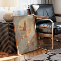 Cranes Dance In Golden Light