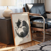 Sleeping Cat Finds Zen Peace