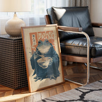 Wise Frog Savors Midnight Ramen