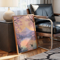 Curious Cat Meets Cherry Blossom Lake