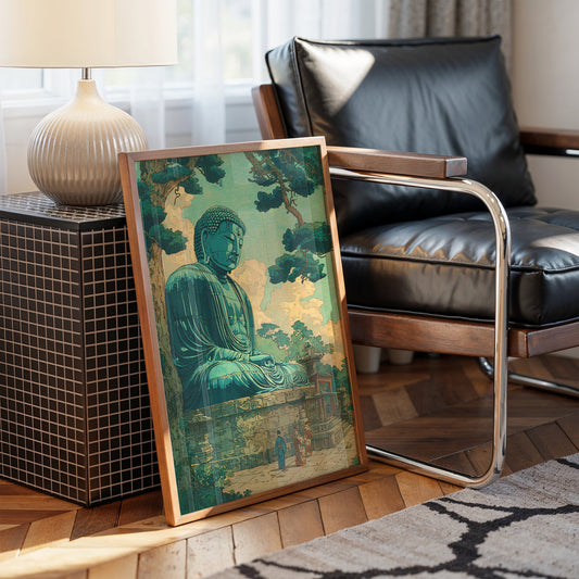 Jade Buddha Beneath Golden Clouds