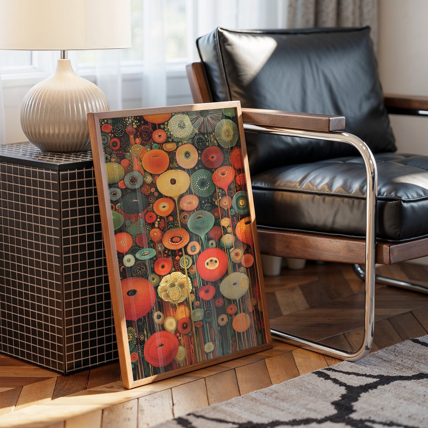 Midnight Garden Blooms In Fire