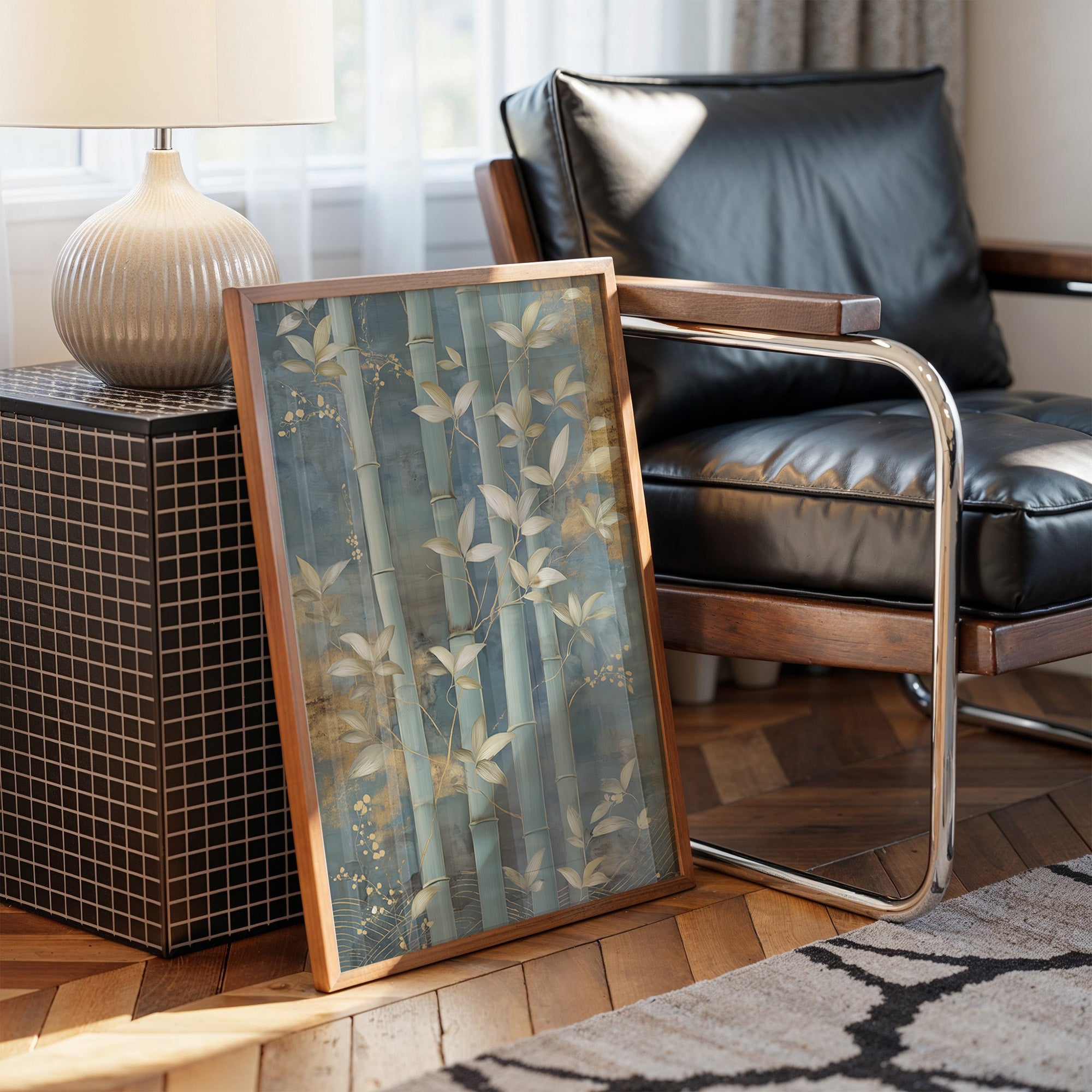 Bamboo Gardens Bathed In Moonlight