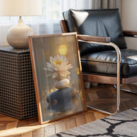 Sacred Lotus Bathes In Golden Light