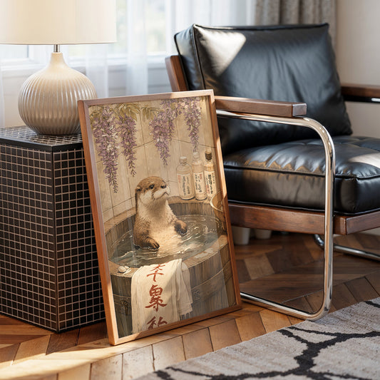 Otter's Bath Under Wisteria Blooms