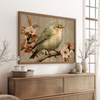 Songbird Rests Among Cherry Blossoms