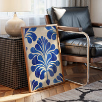 Indigo Petals Dance In Cream