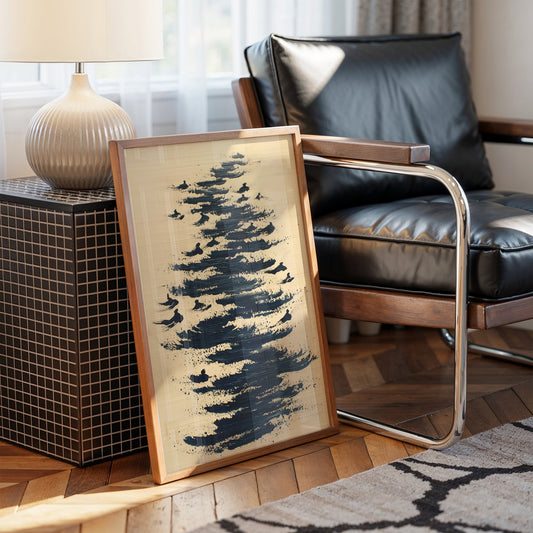 Birds Dance Through Inky Waves