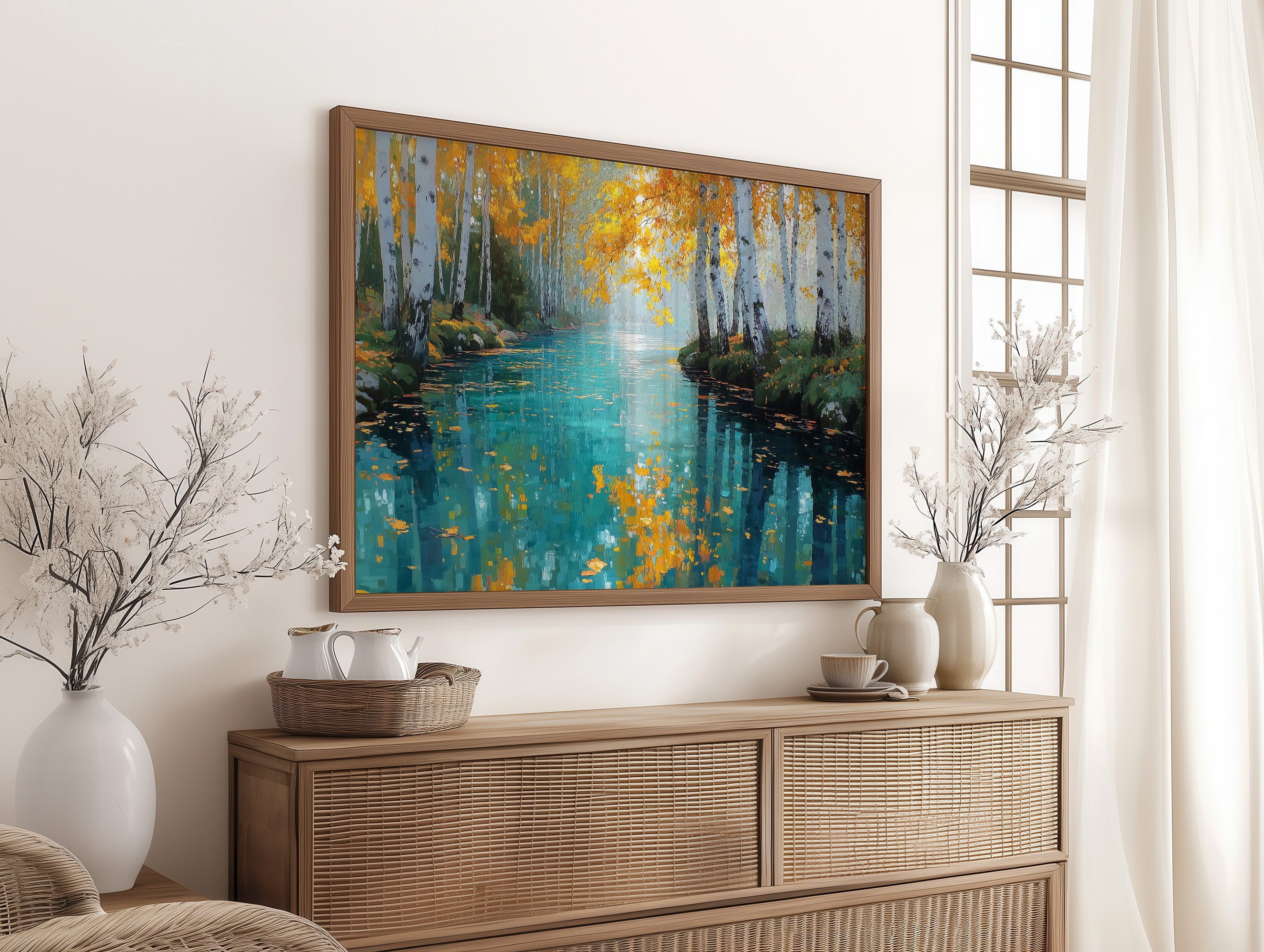 Birch Trees Mirror Autumn's Song