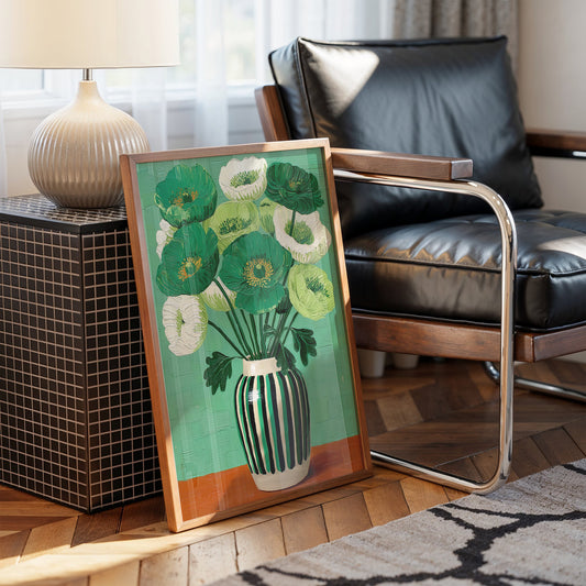 Emerald Poppies Dance In Sunlight