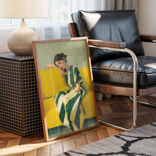 Sunlit Rest In Emerald And Gold