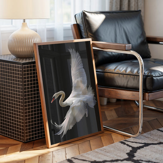 White Swan Graces The Night Bar