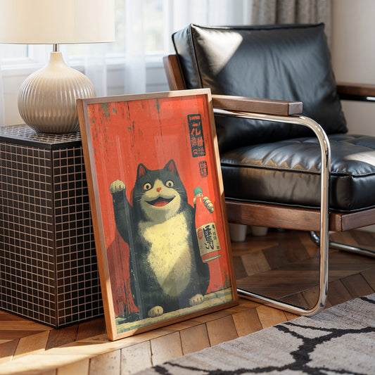 Lucky Cat Tends The Bar