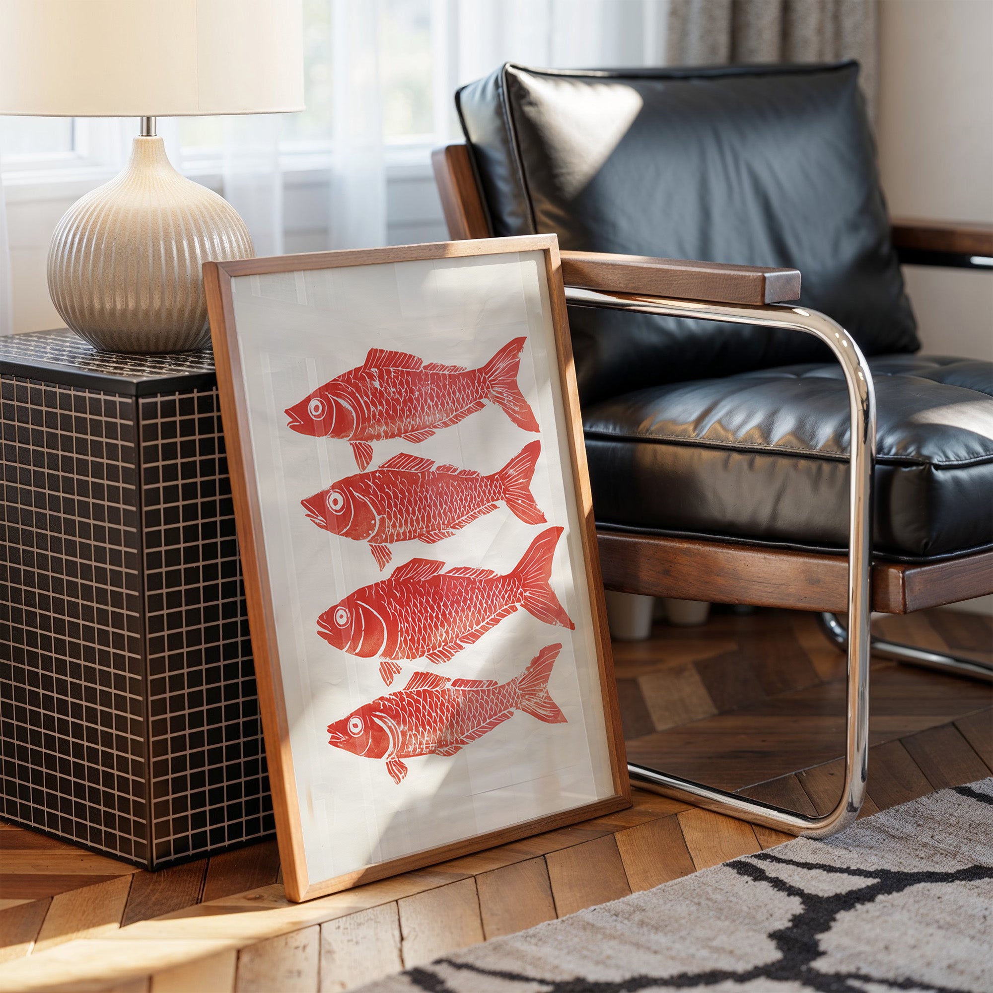 Red Fish Dance In Morning Light