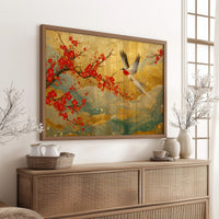 Red Blossoms Chase Morning Light