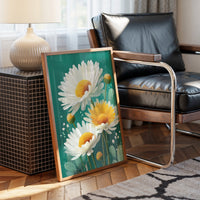 Summer Daisies Dance In Emerald Light