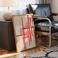 Red Lines Dance Through Morning Light