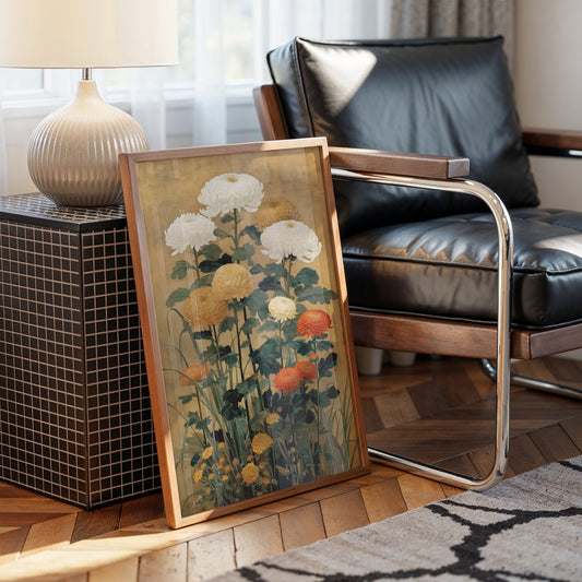 Chrysanthemums Dance In Golden Light