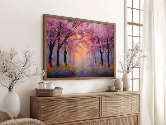 Cherry Blossoms Paint The Dawn Path