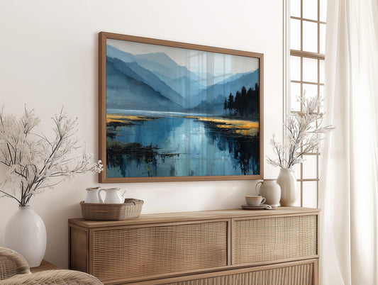 Mountain Lake Holds Evening's Secrets