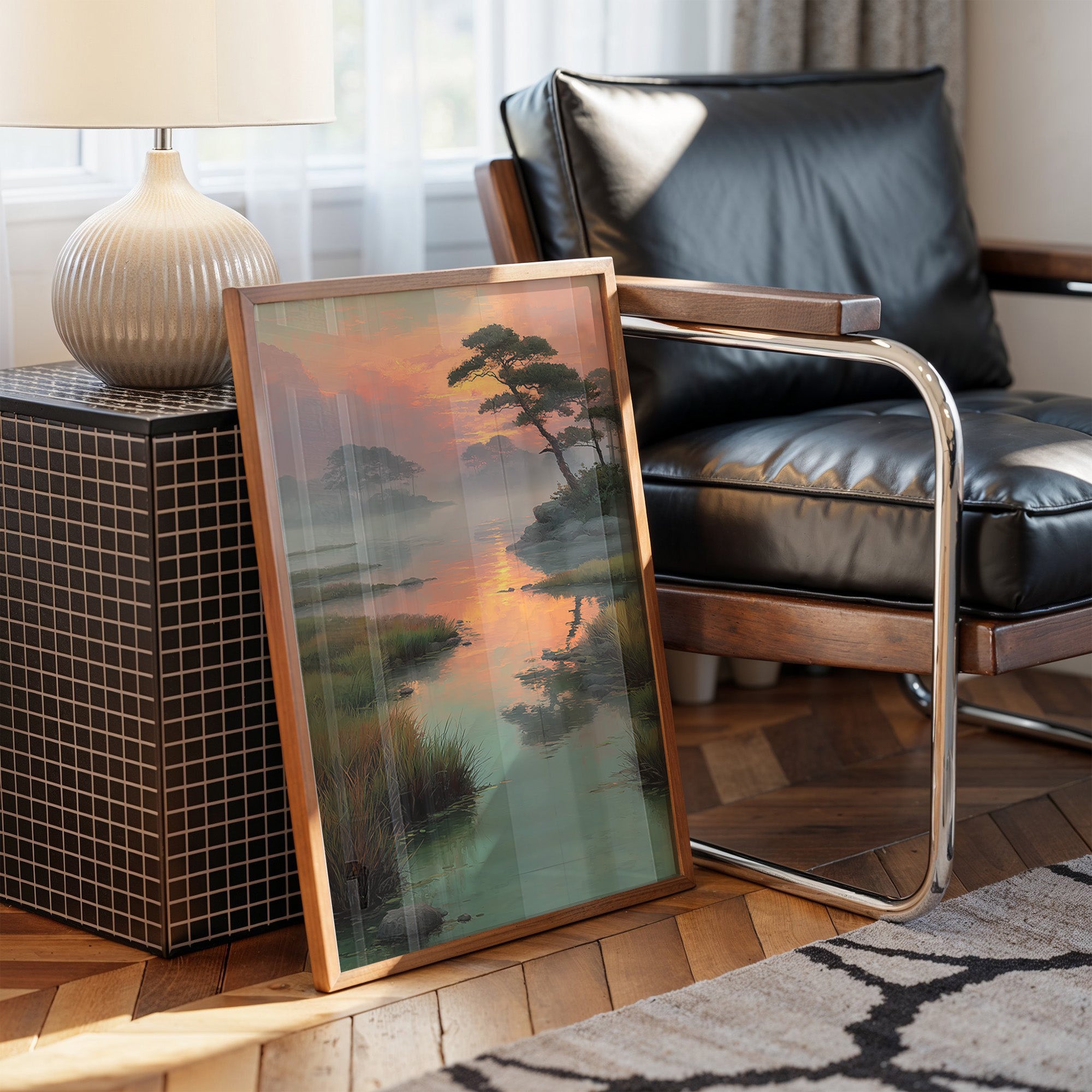 Sunset Lagoon Above Evening Spirits