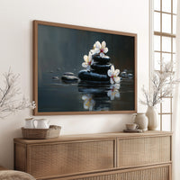 Cherry Blossoms Find Stillness Below