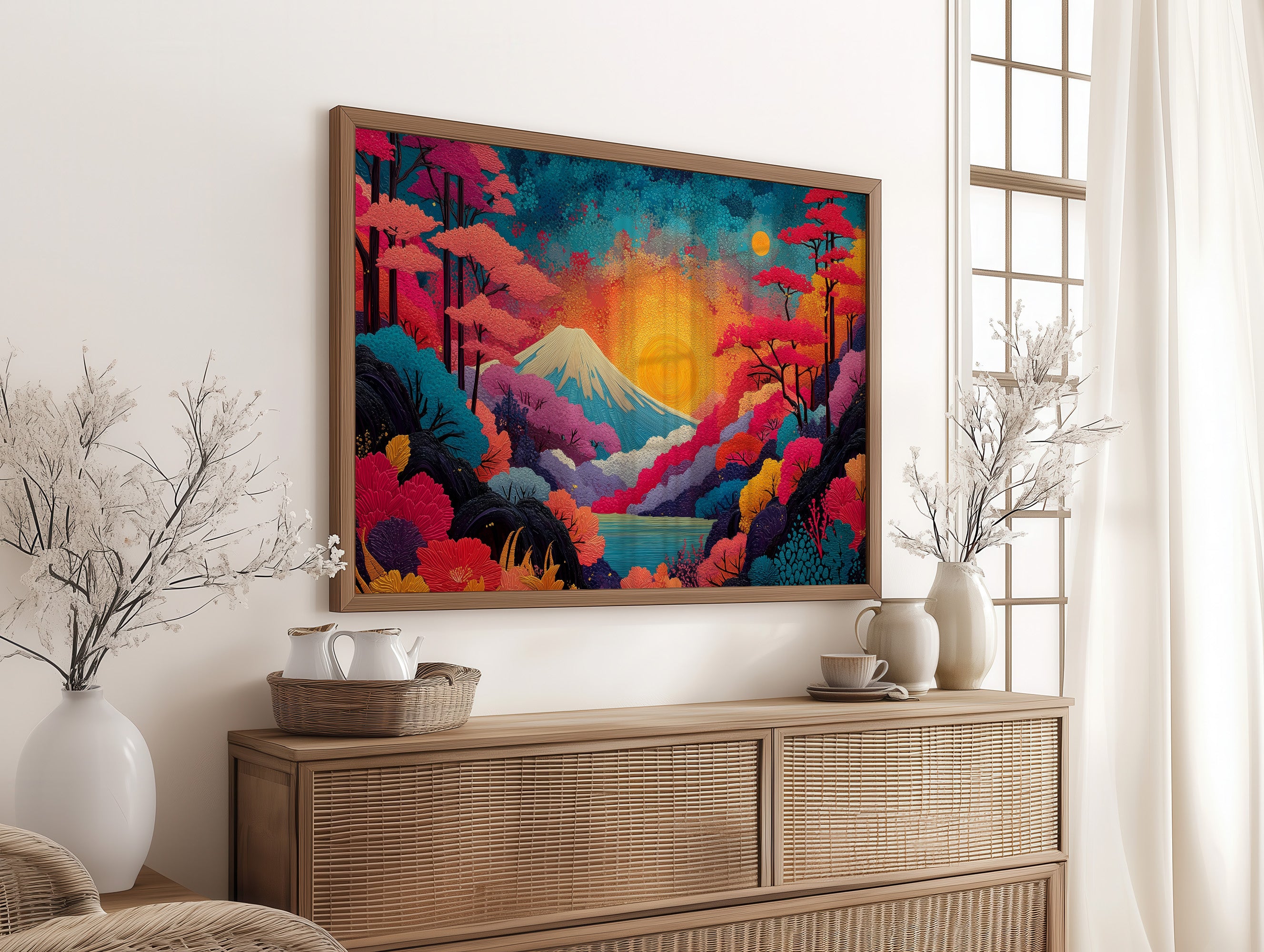 Sacred Mountain Blooms At Dawn