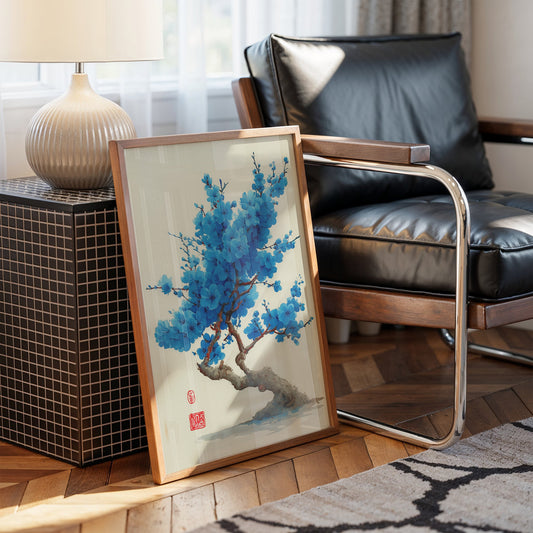 Azure Blossoms Above City Spirits