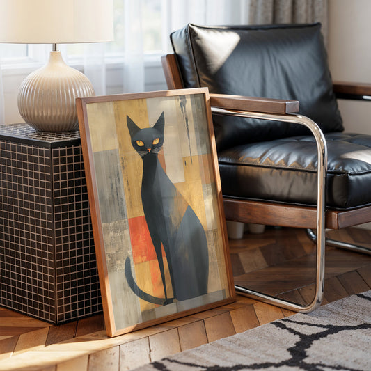 Midnight Cat Guards The Bar