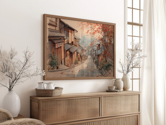 Autumn Maple Graces Ancient Streets