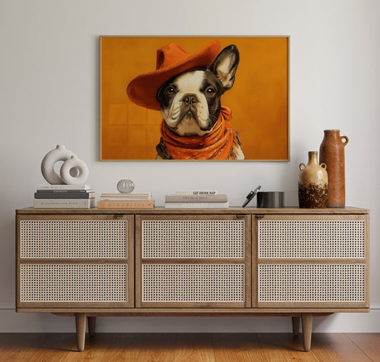 Sunset Pup Rides The Range