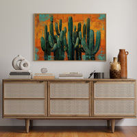 Saguaros Against Copper Sky